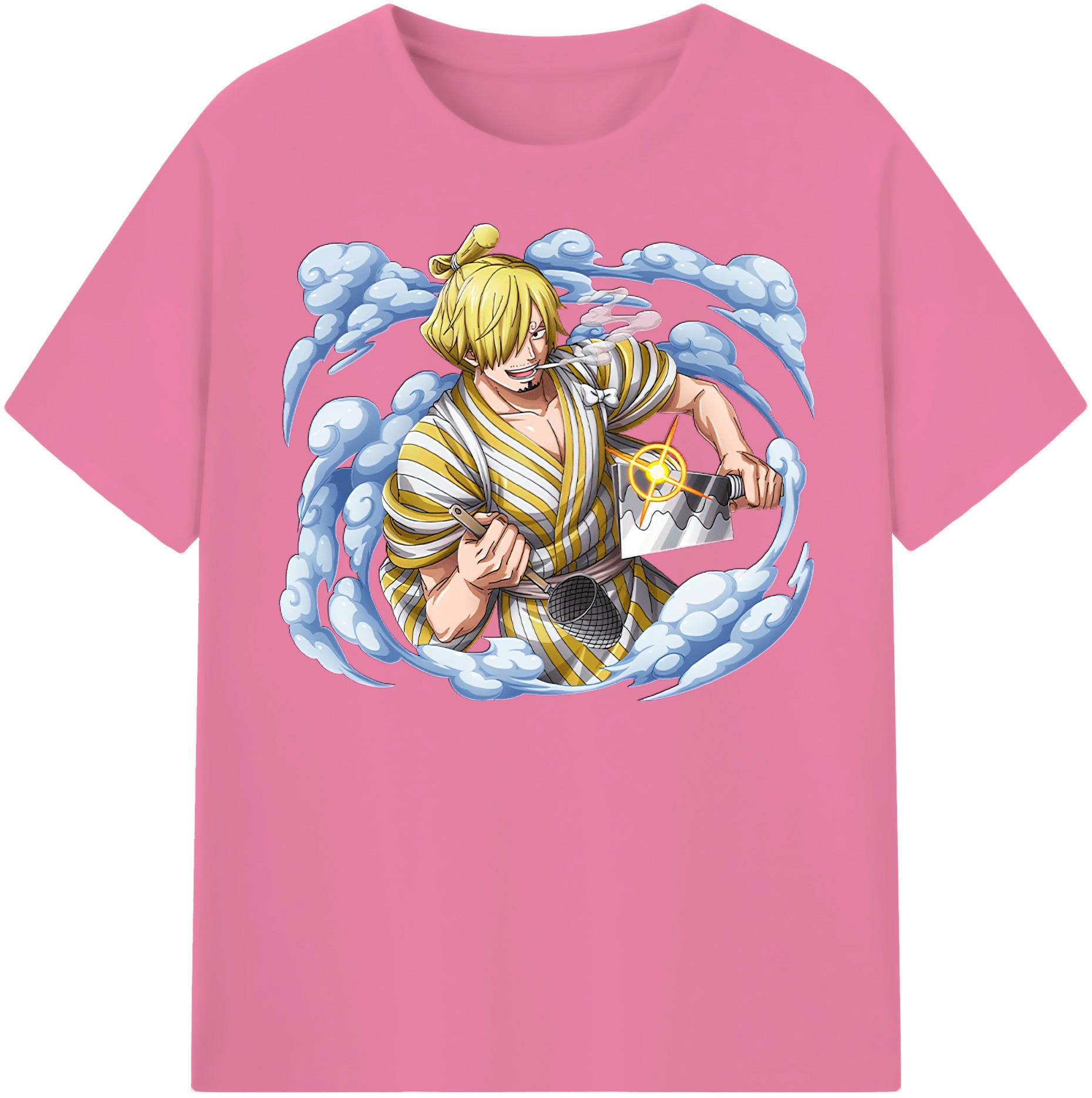 ワンピース サンジ ONE PIECE Sanji 綿100％半袖Tシャツ（フロントプリント）